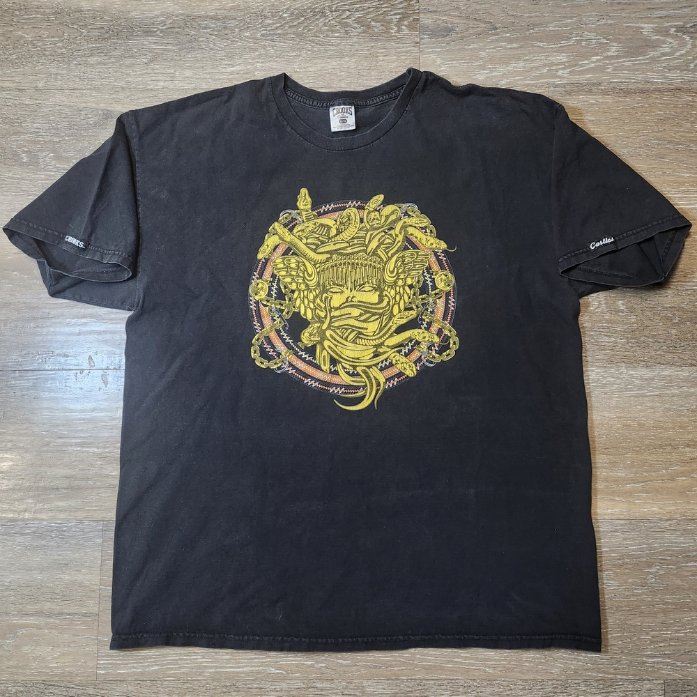 Crooks & Castles Black Tee with Gold Graphic